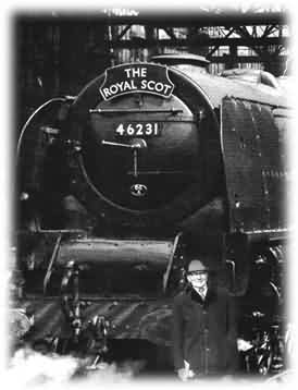 Driver Charles McCreadie with the "Duchess"